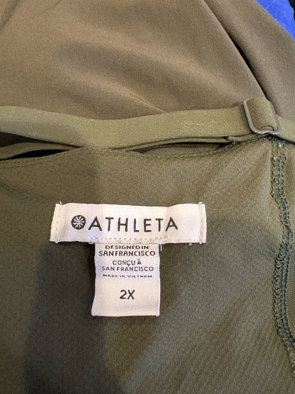 Athleta Olive Tank Dress w/ built in bra - Picture 3 of 3